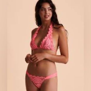 Pily Q Pink Crush lace bikini NWOT